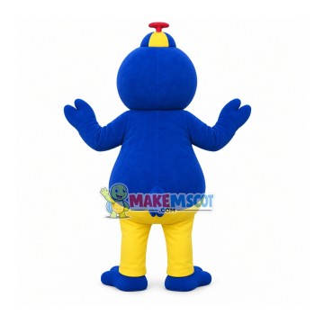 Surprised Blue & Yellow Penguin Mascot Costume Surprised Blue & Yellow Penguin Mascot Costume