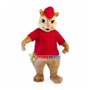 Plush Furry Chipmunk Alvin Mascot Costume