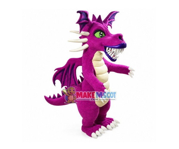 Scary Purple Thorn Dragon Mascot Costume Scary Purple Thorn Dragon Mascot Costume