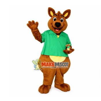 Plush Kirby Kangaroo Mascot Costume