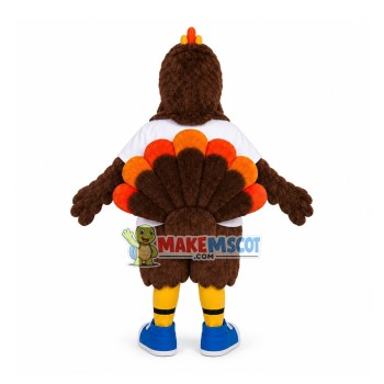 Running Sport Brown Chicken Mascot Costume Running Sport Brown Chicken Mascot Costume