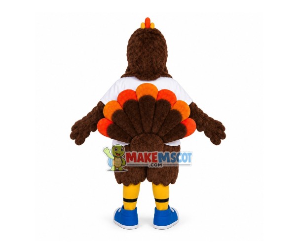 Running Sport Brown Chicken Mascot Costume