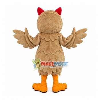 Customized Owl With Red Ears Mascot Costume Customized Owl With Red Ears Mascot Costume