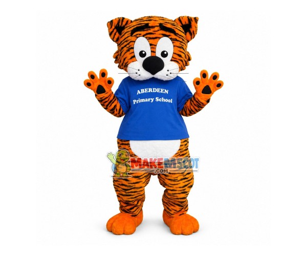 Lively Tiger Mascot Costume For Primary School Lively Tiger Mascot Costume For Primary School