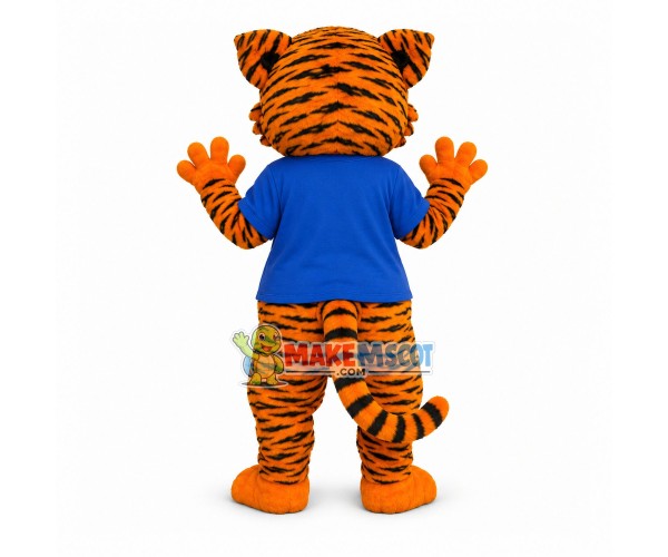 Lively Tiger Mascot Costume For Primary School