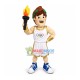 Muscular Olympic Torchbearer Mascot Costume Muscular Olympic Torchbearer Mascot Costume