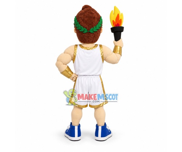 Muscular Olympic Torchbearer Mascot Costume Muscular Olympic Torchbearer Mascot Costume