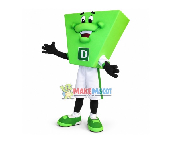TD Green Cheer Card Mascot Costume TD Green Cheer Card Mascot Costume