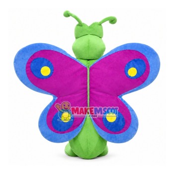 Bright Purple Wings Butterfly Mascot Costume Bright Purple Wings Butterfly Mascot Costume