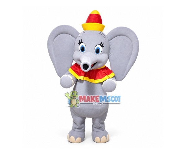 Baby Elephant Wearing Pagoda Hat Mascot Costume Baby Elephant Wearing Pagoda Hat Mascot Costume