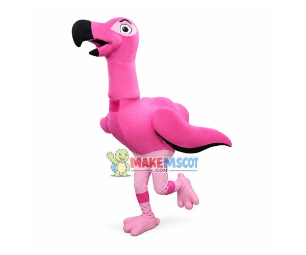 Running Wild Pink Ostrich Mascot Costume Running Wild Pink Ostrich Mascot Costume