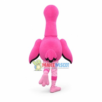 Running Wild Pink Ostrich Mascot Costume Running Wild Pink Ostrich Mascot Costume