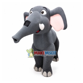 Sightseeing Gray Wild Elephant Mascot Costume