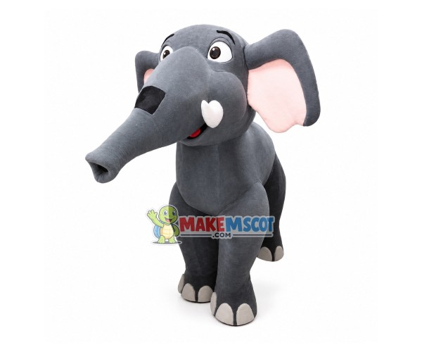 Sightseeing Gray Wild Elephant Mascot Costume