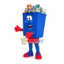 Full Blue Trash Can Mascot Costume
