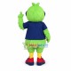 Public Institution Green Bird Mascot Costume Public Institution Green Bird Mascot Costume
