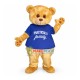 Practically Bear Mascot Costume In The Blue Shirt