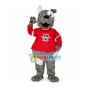 Gray Dog Mascot Costume For Website
