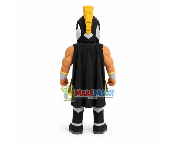 Brave Black Muscle Warrior Mascot Costume