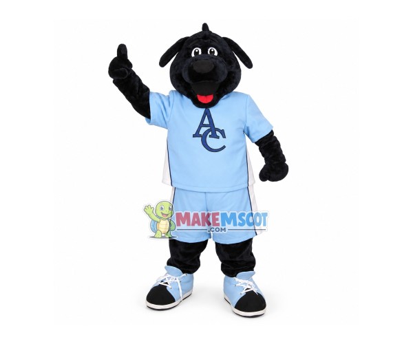 Black Dog Of Club Mascot Costume Black Dog Of Club Mascot Costume