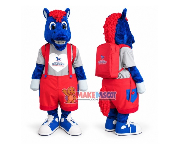 Blue Horse Of Childrens Hospital Mascot Costume Blue Horse Of Childrens Hospital Mascot Costume