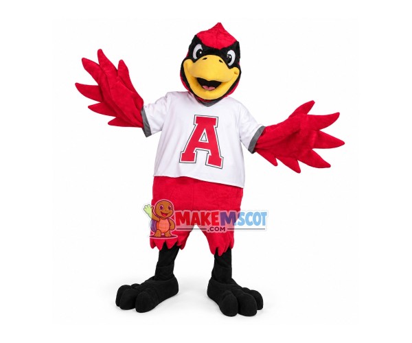 Lively Red Eagle Mascot Costume For Team Lively Red Eagle Mascot Costume For Team