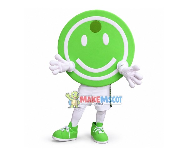 Round Smiley Sign Mascot Costume Round Smiley Sign Mascot Costume