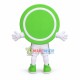 Round Smiley Sign Mascot Costume Round Smiley Sign Mascot Costume