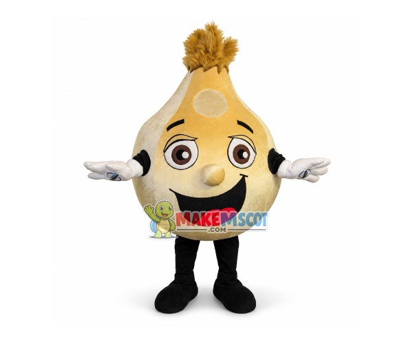 Sprouted Garlic Mascot Cartoon Costume Sprouted Garlic Mascot Cartoon Costume