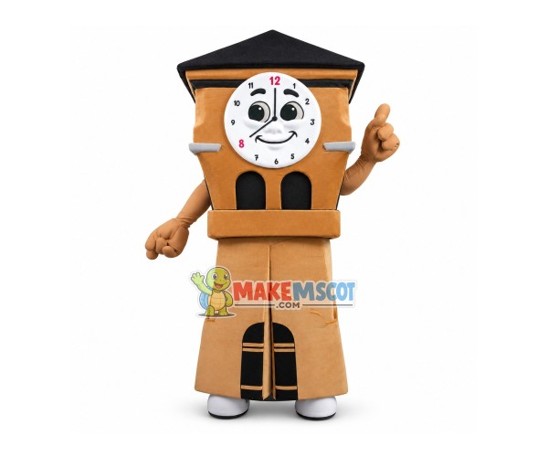 Vintage Wall Clock Mascot Costume Vintage Wall Clock Mascot Costume