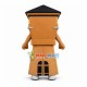 Vintage Wall Clock Mascot Costume Vintage Wall Clock Mascot Costume