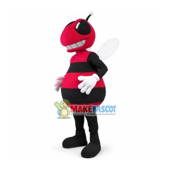 Red Giant Bee Mascot Costume Red Giant Bee Mascot Costume