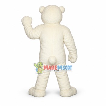 Fierce Power White Bear Mascot Costume Fierce Power White Bear Mascot Costume