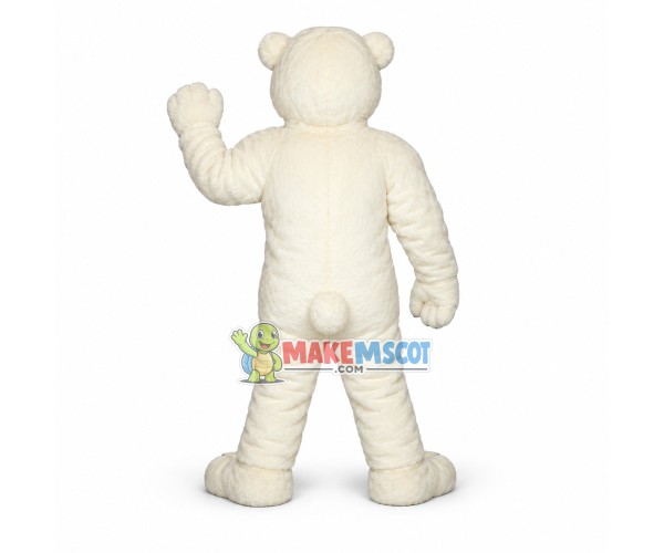 Fierce Power White Bear Mascot Costume Fierce Power White Bear Mascot Costume