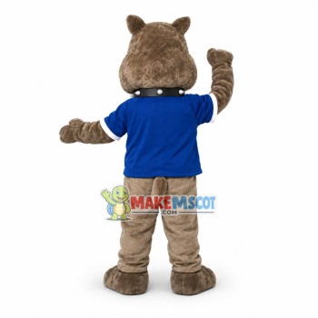Bulldog With Rivet Collar Mascot Costume