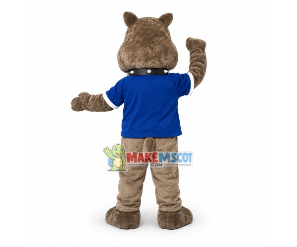 Bulldog With Rivet Collar Mascot Costume Bulldog With Rivet Collar Mascot Costume