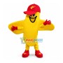 Striking Yellow Cartoon Doll Mascot Costume