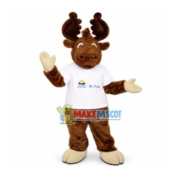 Furry Moose Mascot Costume Of Operating System Furry Moose Mascot Costume Of Operating System