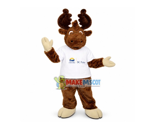 Furry Moose Mascot Costume Of Operating System Furry Moose Mascot Costume Of Operating System