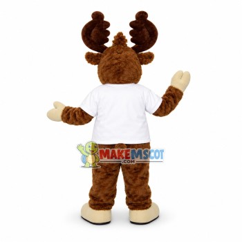 Furry Moose Mascot Costume Of Operating System