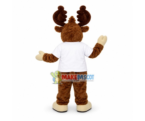 Furry Moose Mascot Costume Of Operating System Furry Moose Mascot Costume Of Operating System
