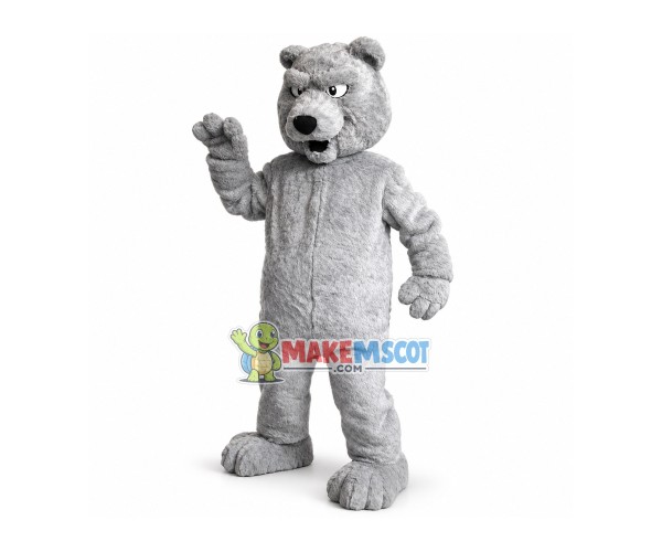 Adult Soft Gray Bear Mascot Costume Adult Soft Gray Bear Mascot Costume