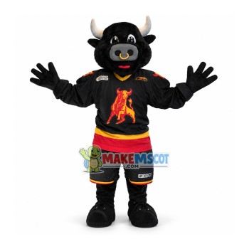 Black Bull Of Creative Communication Management Mascot Costume