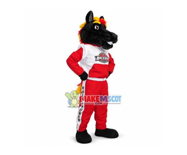 Power Black Horse Of Fleet Mascot Costume Power Black Horse Of Fleet Mascot Costume