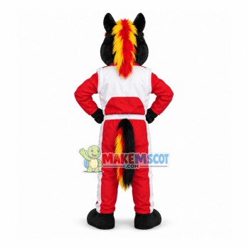 Power Black Horse Of Fleet Mascot Costume Power Black Horse Of Fleet Mascot Costume