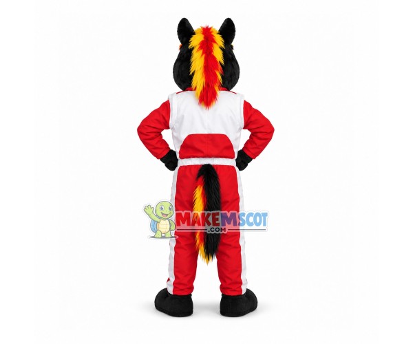 Power Black Horse Of Fleet Mascot Costume Power Black Horse Of Fleet Mascot Costume