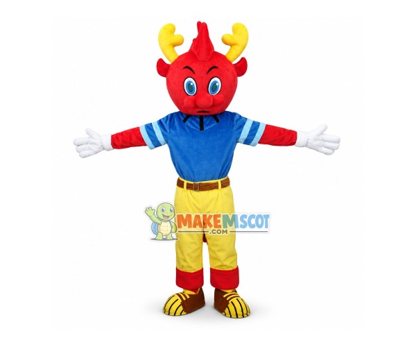 Fair Referee Red Dragon Mascot Costume Fair Referee Red Dragon Mascot Costume