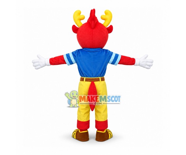 Fair Referee Red Dragon Mascot Costume Fair Referee Red Dragon Mascot Costume