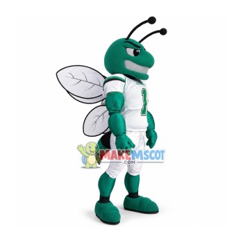 Strong Green Bee Player Mascot Costume Strong Green Bee Player Mascot Costume