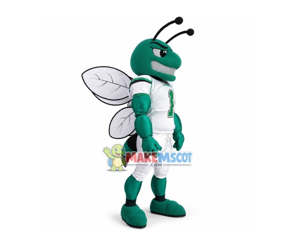 Strong Green Bee Player Mascot Costume Strong Green Bee Player Mascot Costume